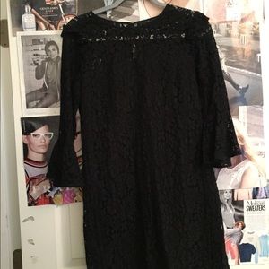 Ann Taylor Black Crochet Dress